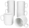 MamboCat Becher 6er Set Event Kaffeebecher 250ml weiß Porzellan-Tassen stapelbar, Porzellan Bild 2