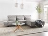 Beliani 'IKAST' Ecksofa, Stoff hellgrau, rechtsseitig, 320 x 214 x 105 cm Bild 2