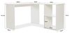 Mondeer Eckschreibtisch, Computertisch L-Förmig Schreibtisch mit 2 Ablagen Großer fürs Arbeitszimmer Wohnzimmer Büro 108×135×73,5 cm (Weiß) Bild 3
