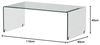 riess-ambiente Couchtisch FANTOME 110cm transparent, Wohnzimmer · Glas · eckig · Modern Design Bild 3