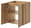 Waschtischunterschrank Skelbolu 100x60x40cm Eicheoptik/Schwarz [en. casa] Bild 5