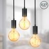 Pendelleuchte Vintage Retro Hängeleuchte Fassung Wohnzimmer Edison E27 schwarz Bild 2