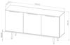 Lomadox Sideboard PRETORIA-132, Sideboard, Anrichte, 150cm breit, graphit mit braun in Holzoptik Bild 3