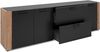 Finori Cento 57A Lowboard, anthrazit / Dekor Artisan Oak | Maße: B x H x T ca. 198 x 61 x 34,5 cm Bild 3
