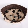 Home4Living Hundekorb Katzenbett Hundebett Plüsch 54x46cm Beige-Braun Kuschelbett, herausnehmbares Kissen Bild 5