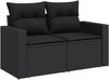 vidaXL 5-tlg. Garten-Sofagarnitur mit Kissen Schwarz Poly Rattan 3251122 Bild 4