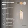Maytoni Pendelleuchte Antic goldfarben weiss E14 Bild 2