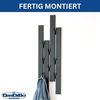 DanDiBo Garderobe Wand Schwarz Metall 96642 Wandgarderobe mit 8 Haken Schmal Flurgarderobe Modern Hakenleiste Garderobenhaken Bild 5