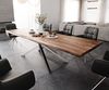 Esstisch Edge 300x100 XL Akazie Braun Kreuzgestell Rechteck Edelstahl Live-Edge Bild 2
