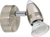 Eglo 92641 Spot LED MAGNUM-LED Stahl nickel-matt, chrom Ø7cm GU10 max. 1X2,8W 3000K Bild 1