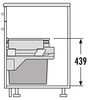HAILO 3610-47 Abfallsorter 38 (2x19) Liter EURO CARGO S-45/2 für 45 cm Schrankbreite Bild 2