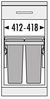 HAILO 3610-47 Abfallsorter 38 (2x19) Liter EURO CARGO S-45/2 für 45 cm Schrankbreite Bild 3