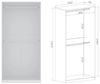 Marmex Möbel TRES SET P(B) Eckkleiderschrank, offener Eckschrank, Einbauschrankset mit offenen Fächern, Kleiderbügelstangen, laminierte Spanplatte, weiß, 100/201x206x51 cm Bild 3