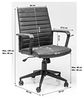 Kare Design Bürodrehstuhl Labora, moderner Designer Armlehnen und Gasdruckfeder, Drehstuhl höhenverstellbar, Schreibtischstuhl mit Rückenlehne Niedrig, Gamingstuhl Schwarz (H/B/T) 105 x 57 x 61 cm Bild 3