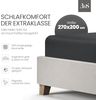Bettwaesche-mit-Stil Mako-Satin Spannbettlaken anthrazit 270x200cm Bild 2