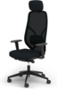 Ergotopia MasterBack Style I Ergonomischer Bürostuhl I Inkl. Synchronmechanik I Verstellbarere Kopfstütze & 3D+ Armlehnen I Schwarz