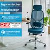 Ergotopia MasterBack Style I Ergonomischer Bürostuhl I Inkl. Synchronmechanik I Verstellbarere Kopfstütze & 3D+ Armlehnen I Schwarz Bild 4