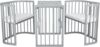 Waldin Babybett aus Holz 7in1 mit Matratze, mitwachsendes Kinder-Bett, belüftet, Boden 5-fach verstellbar, All-Inclusive-Set Holz grau, Stoffe grau Bild 5