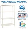 Simon Rack Schwerlastregal, 1500 x 1100 x 500 mm, Bis 200 kg Belastbar, 4 Verstellbare Ablagen, Kellerregal, Lagerregal, Weiss - Simonclick Bild 4