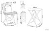 Bistro Set FIORI Metall Grau Bild 3