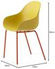 Connubia, 2 Stühle Academy Metallgestell ZAFFERANO matt Sitz aus recyceltem Polypropylen 100% Lemon matt Bild 2