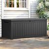 YITAHOME Außenspeicherbox 120-Gallonen-wasserdichte Deckbox für Gartengeräte Terrassenkissen Swimmingpool-Zubehör verschließbar einfach zusammenzubauen vielseitiger Sitzbank oder Tisch,dunkelgrau Bild 2