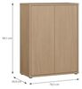 Schuhkommode >ALICE SPRINGS< in Elegancia Eiche Dekor - 74,5x99,1x34,9cm (BxHxT) Bild 3