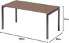BISLEY Cito Schreibtisch, 740 mm höhenfixes U-Gestell, Metall, Wn334 Dekor Nußbaum, Gestell Anthrazitgrau, 80 x 160 x 74 cm Bild 2