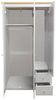 Dorel Home Furnishings Emerald | Kleiderschrank mit 2 Schubladen in MDF Eiche und Grau Bild 5