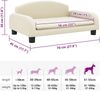vidaXL Hundebett, Kunstleder, Creme, 70 x 45 x 30 cm Bild 3