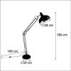 Qazqa Stehlampe Hobby fl, ohne Leuchtmittel, Warmweiß, QAZQA Stehlampe, e27, Schwarz, Stahl, Retro Bild 4