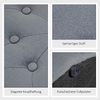 HOMCOM Sitzbank Polsterhocker mit Deckel für Wohnzimmer (Aufbewahrungshocker, 1-St, Sitztruhe), Grau, Ø60 x 40 cm Bild 5