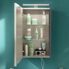 Fackelmann SBC LUNA Gäste-WC Spiegelschrank 40 cm, Anthrazit, links Bild 4