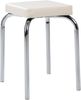 HAKU Sitzhocker Stapelhocker 4er Set PIK, B 36 x H 47 x T 36 cm, Metallgestell Chrom, Kunstleder Weiß, stapelbar Bild 5