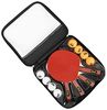 Idena 12-teiliges Tischtennis-Set mit 4 Tischtennisschlägern und 8 Bällen in Weiß und Orange in 3-Stern Qualität, verpackt in einer Tragetasche Bild 2