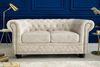 riess-ambiente Sofa CHESTERFIELD 150cm champagner / dunkelbraun, Einzelartikel 1 Teile, Wohnzimmer · Samt · 2-Sitzer · mit Armlehne · Federkern Bild 4