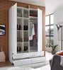 Kleiderschrank >Suzette< in Weiß - 126x208x57 (BxHxT) Bild 3