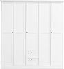 'Landwood' Kleiderschrank, 5-türig, Landhausstil, weiß Bild 4