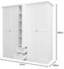 'Landwood' Kleiderschrank, 5-türig, Landhausstil, weiß Bild 3
