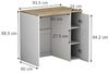 Waschmaschinenschrank Lavik Weiß 93.5 x 88.5 cm mit 3 Fächer Vicco Bild 3