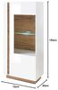 Lomadox Vitrine CELLE-61 weiß Glanz mit Abs. Grandson-Oak Eiche Nb. 72/154/40 cm Bild 2