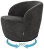 hjh LIVING Lounge-Sessel drehbar BRAMWICH Moderner Drehsessel, bequem gepolstert, Cocktailsessel Relaxsessel Wohnzimmerstuhl, Stoff Grau Bild 4