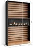 Skraut Home | Bücherregal Bibliothek | Bookshelf, Bookcase | 110 x 186 x 25 cm | Wohnzimmer, Esszimmer, Büro | Elektrokamin. Maße | Moderner Stil | Eiche Schwarz Bild 4