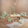 Joyz Spielzeugtruhe Kinderregal Kindermöbel Kinderzimmerregal Spielzeug Spielzimmer Möbel, Tanne Bücherregal mit 3 Ablagen & 4 Rollen MDF / Kiefer Bild 2