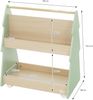 Joyz Spielzeugtruhe Kinderregal Kindermöbel Kinderzimmerregal Spielzeug Spielzimmer Möbel, Tanne Bücherregal mit 3 Ablagen & 4 Rollen MDF / Kiefer Bild 3