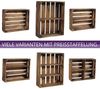 CHICCIE 2 Set Holzkiste im Vintage Look - 50x40cm Geflammt Dunkel Bild 4