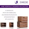 CHICCIE 2 Set Holzkiste im Vintage Look - 50x40cm Geflammt Dunkel Bild 2