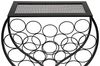 DanDiBo Weinregal Weinglas Design Metall Schwarz Flaschenregal stehend 100 cm 96211 für 15 Flaschen Schmiedeeisen Bild 4