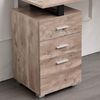BAKAJI Schreibtisch mit Schublade, Computertisch, Stahl, Holz, Büro, Eiche, Unica Bild 4