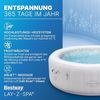 Bestway 'Lay-Z-Spa Paris AirJet' LED Whirlpool Outdoor für 6 Personen, TriTech-Material grau, Ø 196x66 cm Bild 4